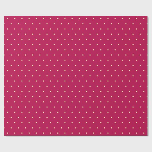 Pink Simple Polka dots Pattern Geschenkpapier (Flach)