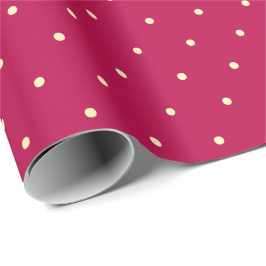 Pink Simple Polka dots Pattern Geschenkpapier (Rolleneckpunkt)