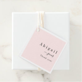 Pink Simple Script Modern Luxus Vielen Dank Geschenkanhänger