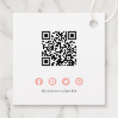 Pink Simple Script Modern Luxus Vielen Dank Geschenkanhänger (Rückseite)