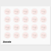 Pink Simple Script Modern Luxus Vielen Dank Runder Aufkleber (Blatt)