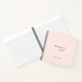 Pink Simple Script Moderner Luxus Beruflich Notizblock (Innenseite)