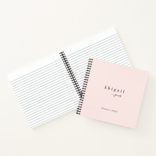 Pink Simple Script Moderner Luxus Beruflich Notizblock (Innenseite)