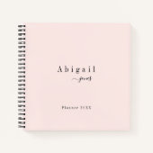 Pink Simple Script Moderner Luxus Beruflich Notizblock (Vorderseite)
