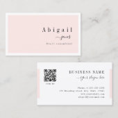 Pink Simple Script Moderner Luxus Beruflich Visitenkarte (Vorne/Hinten)