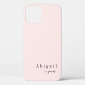 Pink Simple Script Name elegant personalisiert Case-Mate iPhone Hülle (Rückseite)