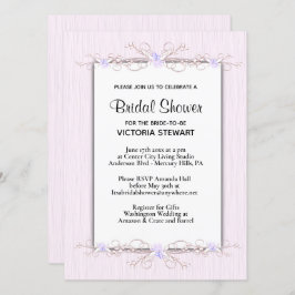 Pink Simplizität Bridal Dusche Einladung