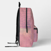 Pink Simulated Crocodile Pattern Backpack Bedruckter Rucksack (Links)