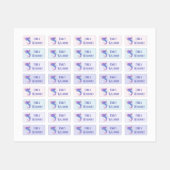 Pink Siren Kids' Name Clothing School Labels Etiketten (Blatt)
