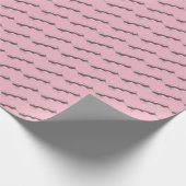 Pink Sizzling Bacon Frühstück Frittiertes Fleisch Geschenkpapier (Ecke)