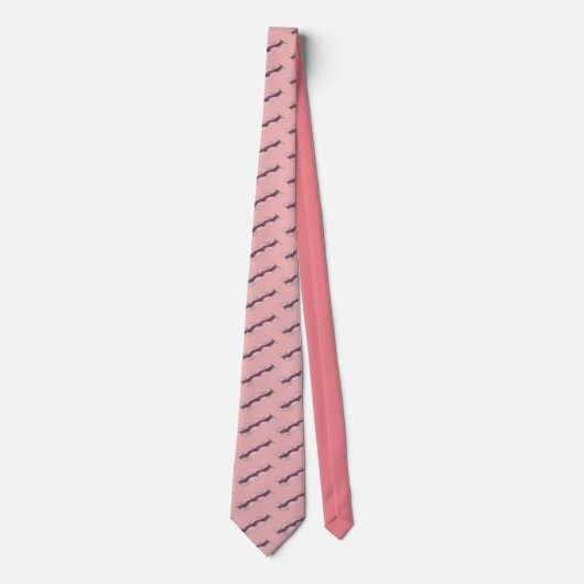 Pink Sizzling Bacon Strips Krawatte Frühstück (Vorderseite)