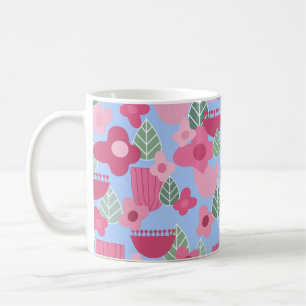 Pink-skandinavische Frühlingskaffee-Tasse Kaffeetasse