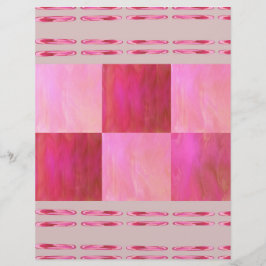 Pink Skies Tiles Scrapbook Paper 2-Sided Page