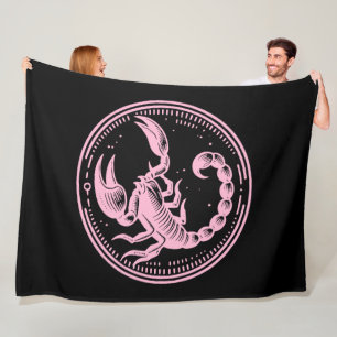 Pink Skorpion Astrologie Sternzeichen Skorpion Fleecedecke