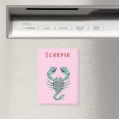 Pink Skorpion, Tierkreiszeichen, Sternzeichen Magnet (In Situ (Geschirrspüler))