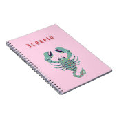 Pink Skorpion, Tierkreiszeichen, Sternzeichen Notizblock (Rechte Seite)