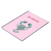 Pink Skorpion, Tierkreiszeichen, Sternzeichen Notizblock (Linke Seite)