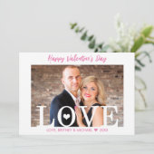 Pink-Skript | Große LIEBE Buchstaben Moderne Fotok (Stehend Vorderseite)