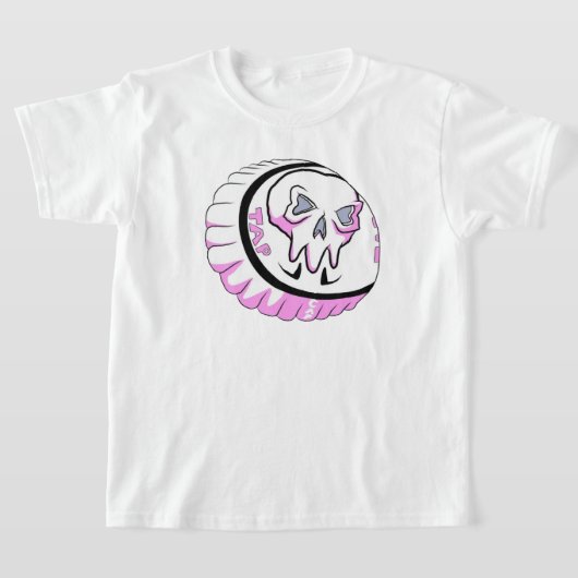 Pink Skull Capss Aufkleber gestochen T-Shirt (Ablage )