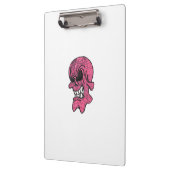Pink Skull Clipboard Klemmbrett (Links)
