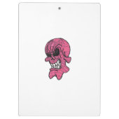 Pink Skull Clipboard Klemmbrett (Rückseite)