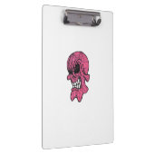 Pink Skull Clipboard Klemmbrett (Rechts)