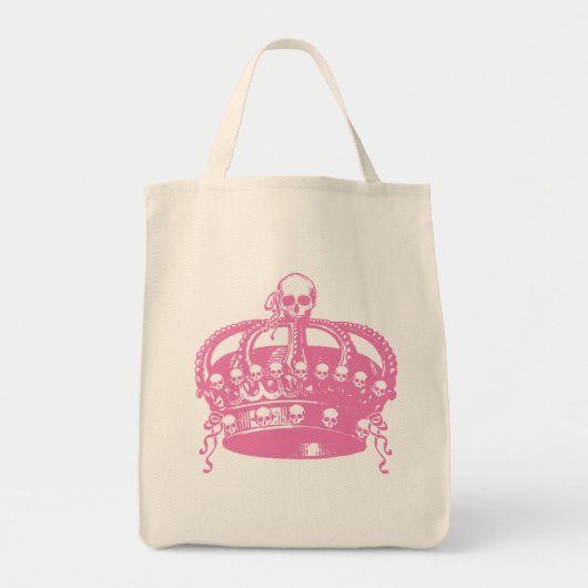 Pink Skull Crown Tragetasche (Vorne)