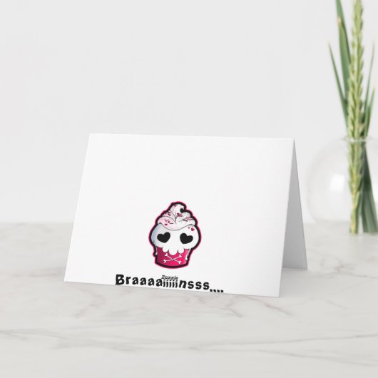 Pink Skull Cupcake Karte (Rückseite)