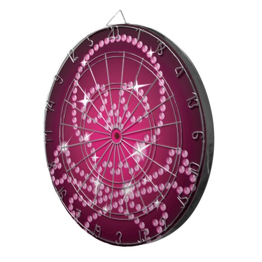 Pink Skull Dart Board Dartscheibe (Vorderseite rechts)
