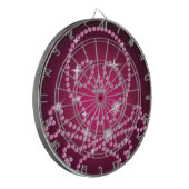 Pink Skull Dart Board Dartscheibe (Vorderseite Links)