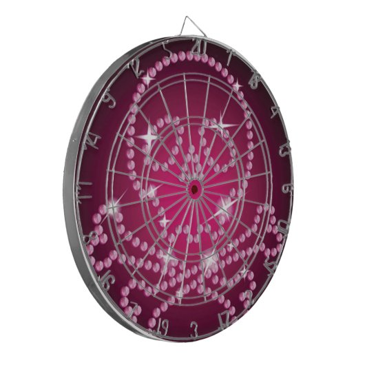 Pink Skull Dart Board Dartscheibe (Vorderseite Links)
