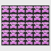 Pink Skull Geschenkpapier (Flach)