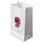 Pink Skull Geschenktasche Kleine Geschenktüte (Vorderseite Schrägansicht)