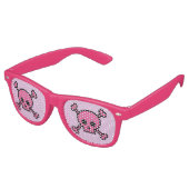 Pink Skull Goth Girl Niedlich Emo Sonnenbrille (Schrägansicht)