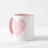 Pink Skull Heart Tasse (Vorderseite Links)