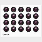 Pink Skull, Herz und Kreuz Gastgeschenk Sticker (Blatt)
