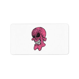 Pink Skull Labels Adressaufkleber