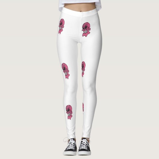 Pink Skull Leggings (Vorderseite)