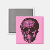Pink Skull Magnet (Vorderseite/Rückseite)