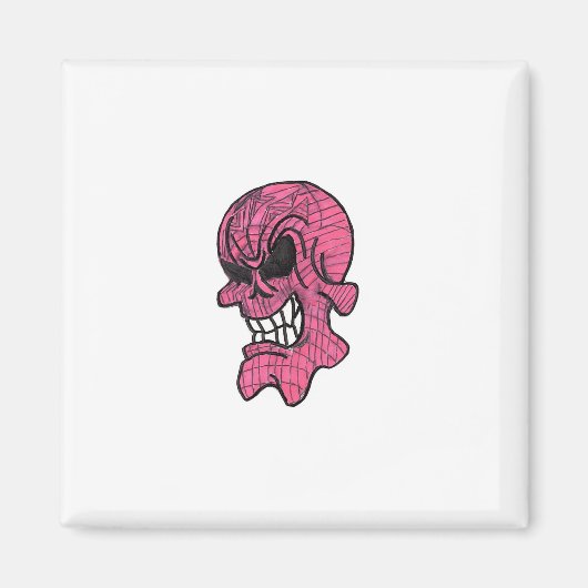 Pink Skull Magnet (Vorne)