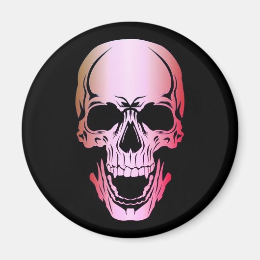 Pink Skull Magnet (Vorne)