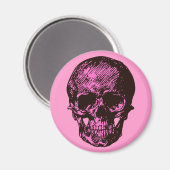 Pink Skull Magnet (Vorderseite/Rückseite)