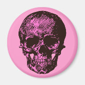 Pink Skull Magnet (Vorne)