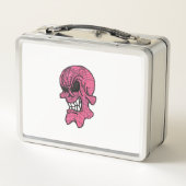 Pink Skull Metal Lunch Box (Rückseite)