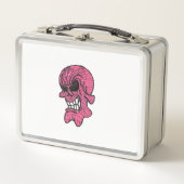 Pink Skull Metal Lunch Box (Vorderseite)