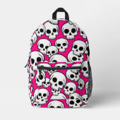 Pink Skull Pattern Backpack Bedruckter Rucksack (Vorderseite)