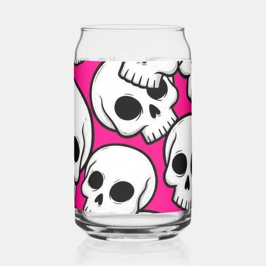 Pink Skull Pattern Dosenglas (Rückseite)