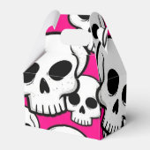 Pink Skull Pattern Favor Box Geschenkschachtel (Rückseite)