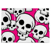 Pink Skull Pattern Gift Bag  Große Geschenktüte (Vorderseite)