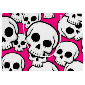 Pink Skull Pattern Gift Bag  Große Geschenktüte (Rückseite)
